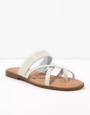 Sandales American Eagle AE Embout Ring Lanières Beige Kaki Femme | FHM-51257704